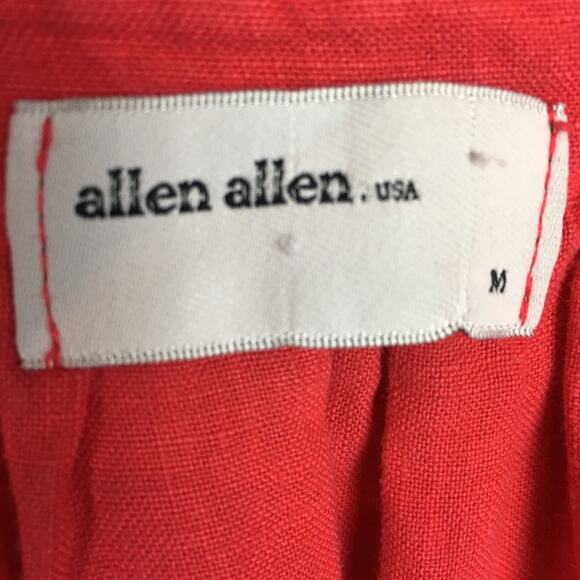 Allen Allen Pink Linen Sleeveless Shift Dress / Tunic Medium - Picture 7 of 7